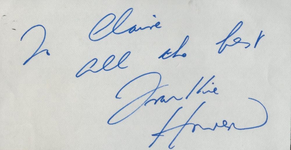 Lot 538: Frankie Howerd signed and dedicated white album page....