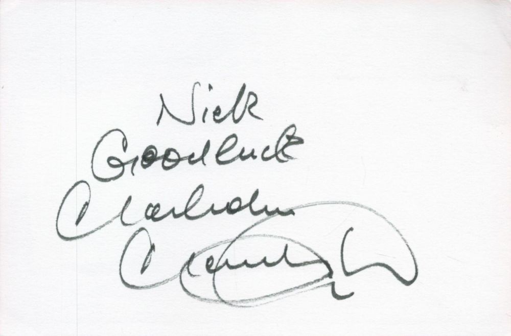 Lot 604: Malcolm Macdonald signed 6x4 white album page. Macdonald...