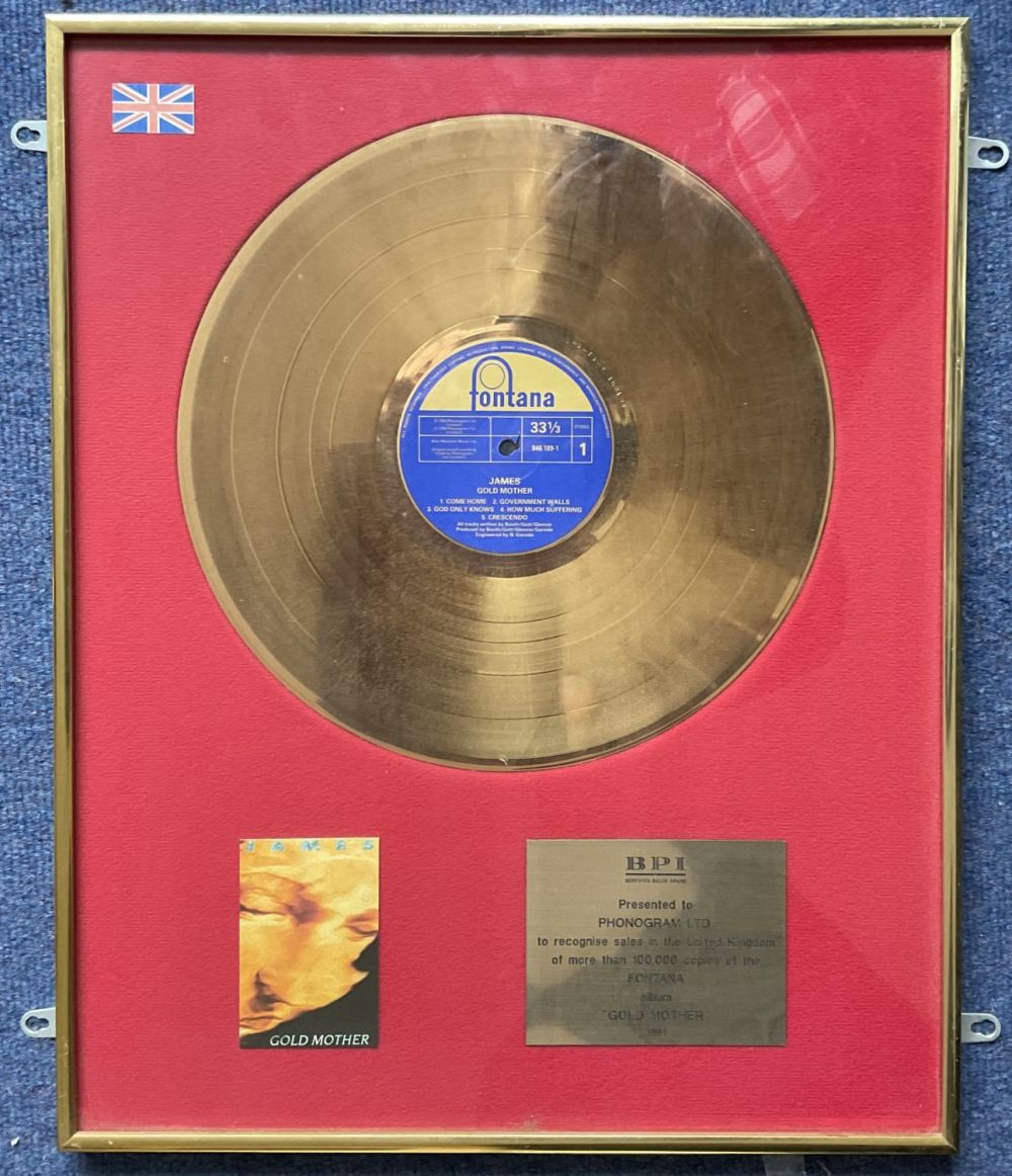 Lot 655: James BPI Award Presented to Phonogram to Recognise...