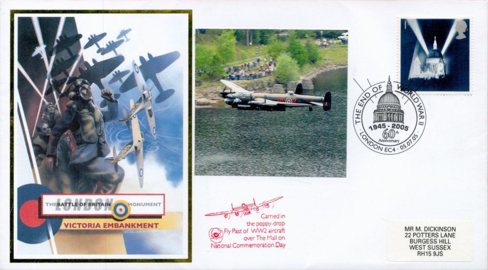 Lot 666: The Battle of Britain Monument FDC Carried in...