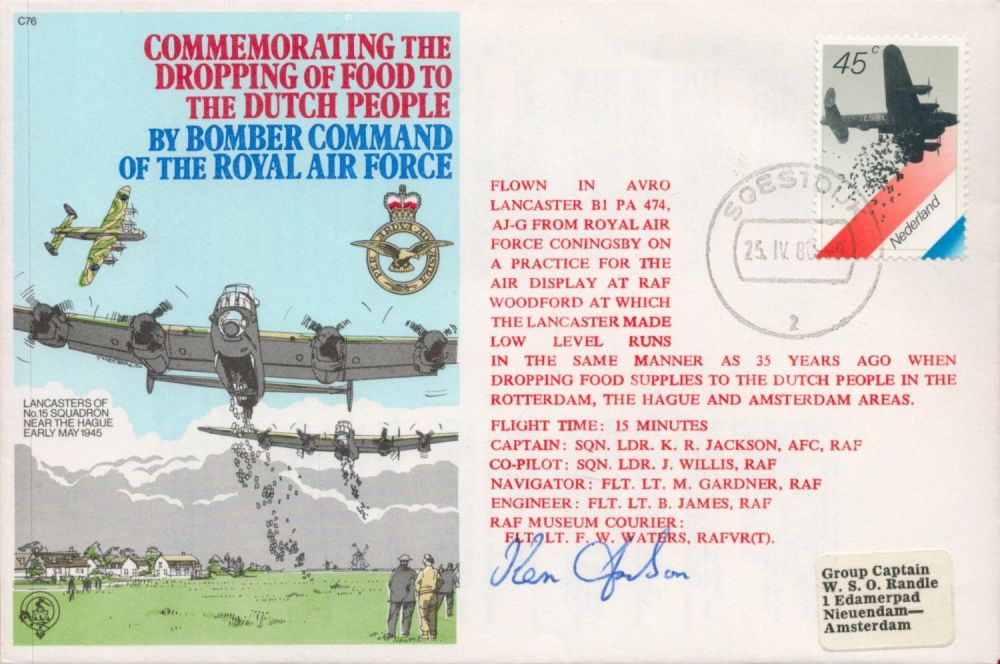 Lot 670: Sqn Ldr Ken Jackson AFC Signed Commemorating the...