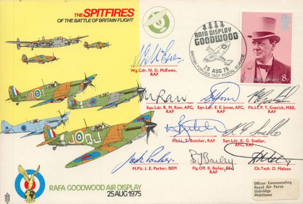 Lot 686: Nine 1975 RAFA Goodwood Air Display The Spitfires...