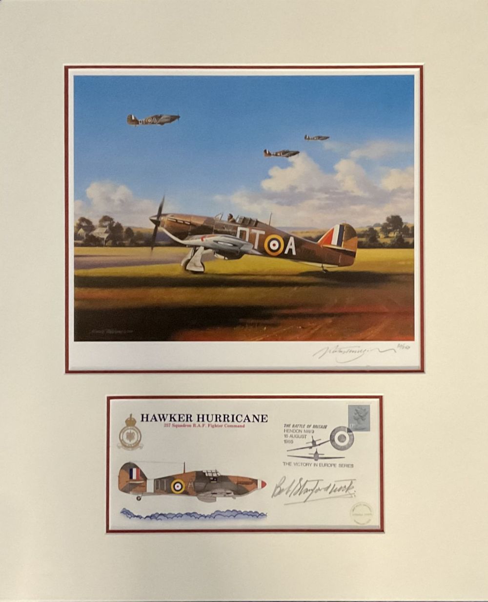 Lot 695: WW2 Mount includes Colour Print by Nicolas Trudgian...