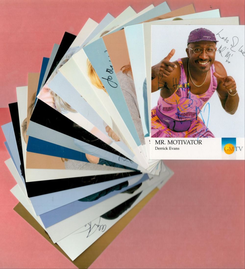 Lot 725: GMTV and TV-AM Collection of 20 vintage Signed...