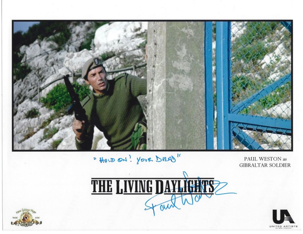 Lot 57: Paul Weston signed 10x8 colour The Living Daylights...