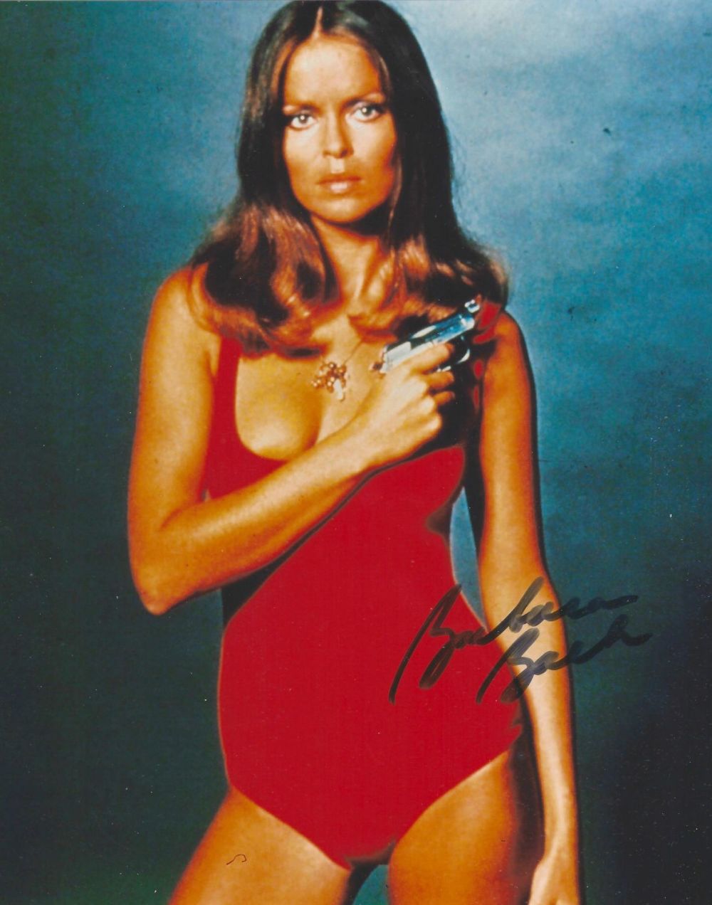 Lot 58: Barbara Bach signed 10x8 colour photograph pictured during...