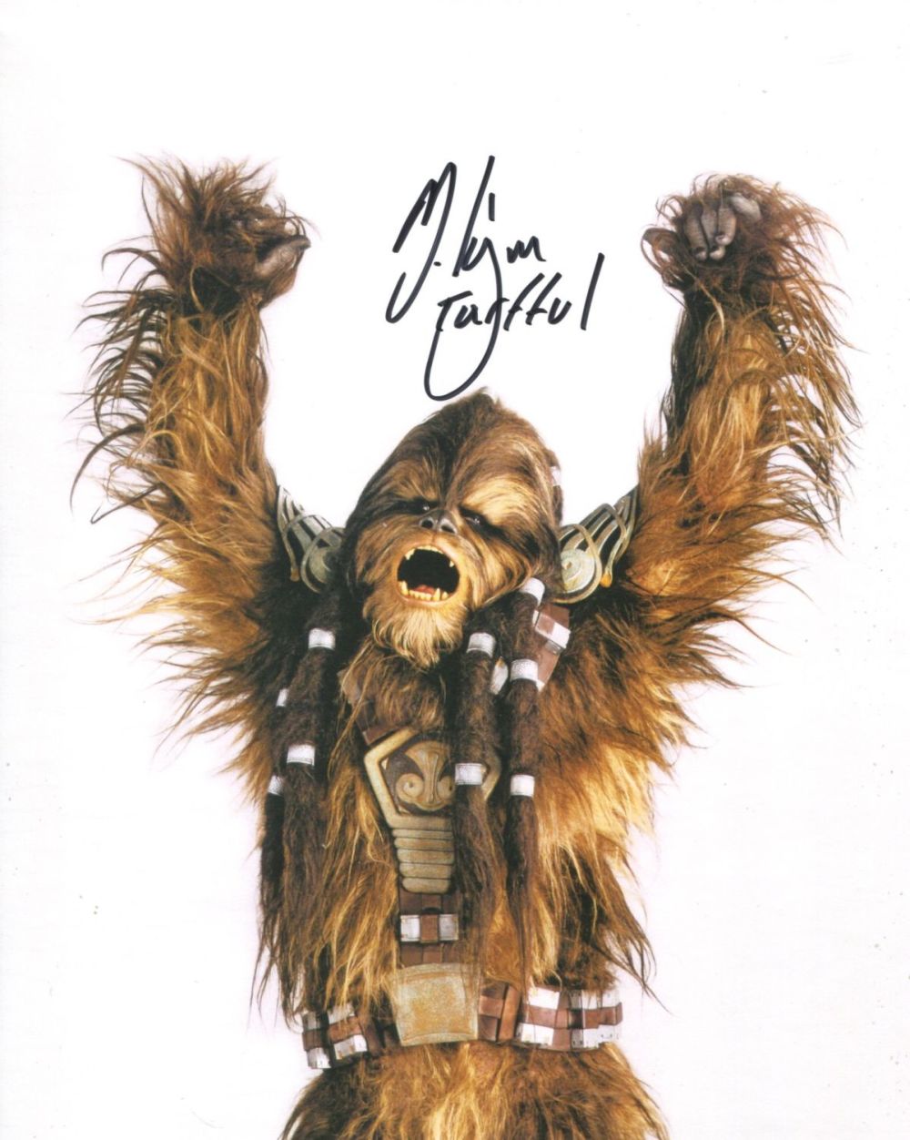 Lot 85: Star Wars Wookie 8x10 photo signed by aussie...