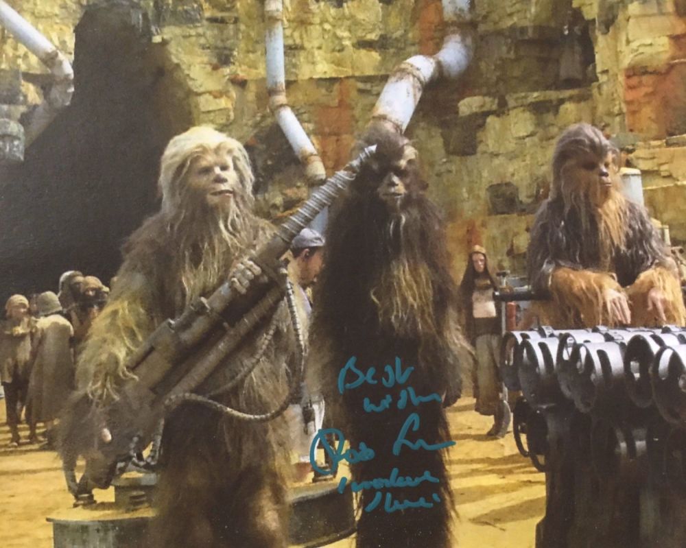 Lot 96: Star Wars 8x10 photo signed by Wookie actor...