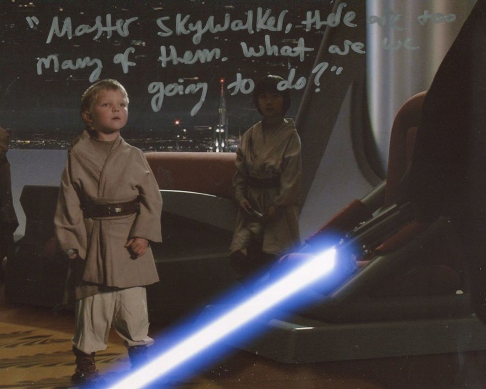 Lot 100: Star Wars 8x10 movie photo signed by actor...