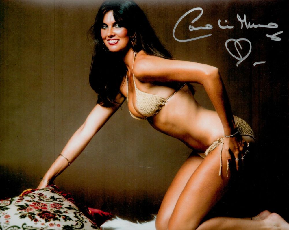 Lot 202: James Bond Caroline Munro signed sexy swimsuit 10...