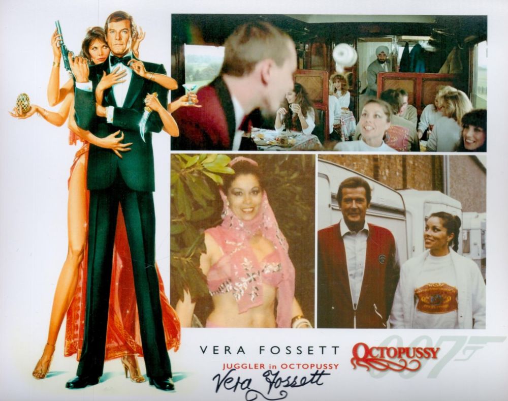 Lot 221: Vera Fossett signed Octopussy 10 x 8 inch...