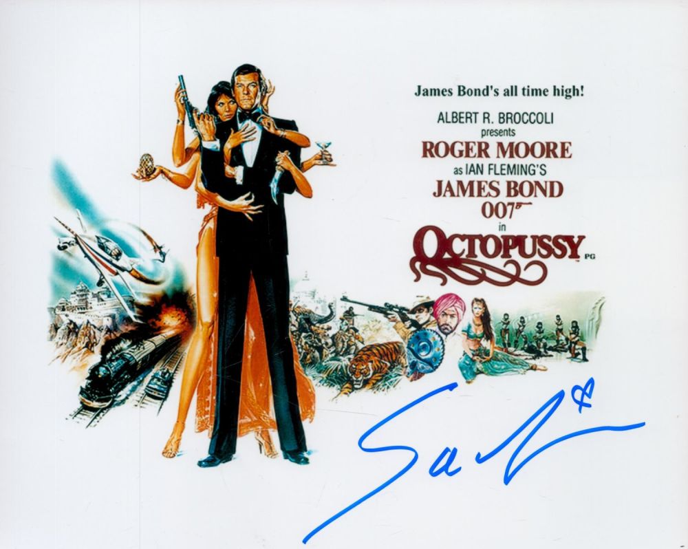 Lot 262: Safira Afzal signed Octopussy 10x8 colour promo photo....