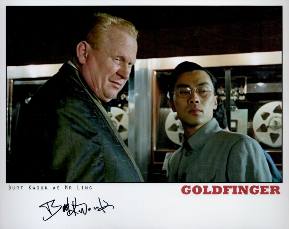 Lot 274: Bert Kwouk signed James Bond Goldfinger 10x8 colour...