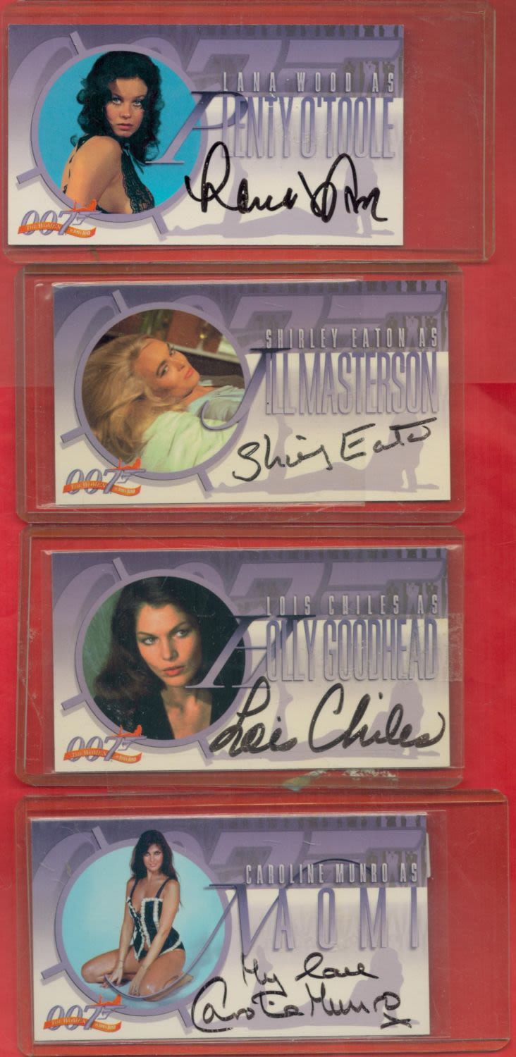 Lot 294: Bond Girl Trading Card Collection 4 fantastic signed...