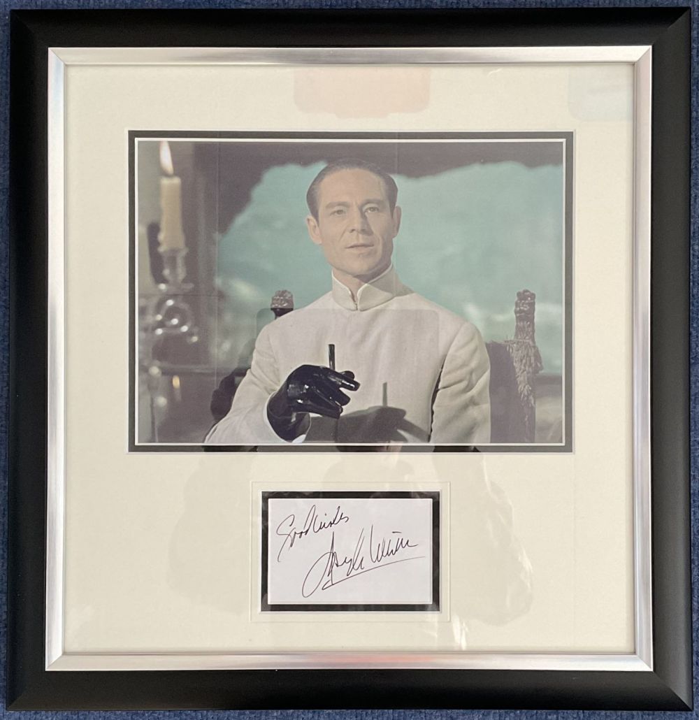 Lot 301: Joseph Wiseman 18x18 mounted and framed James Bond...