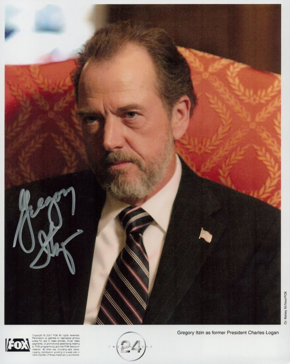 Lot 319: Gregory Itzin signed 10x8 colour promo photo. Good...