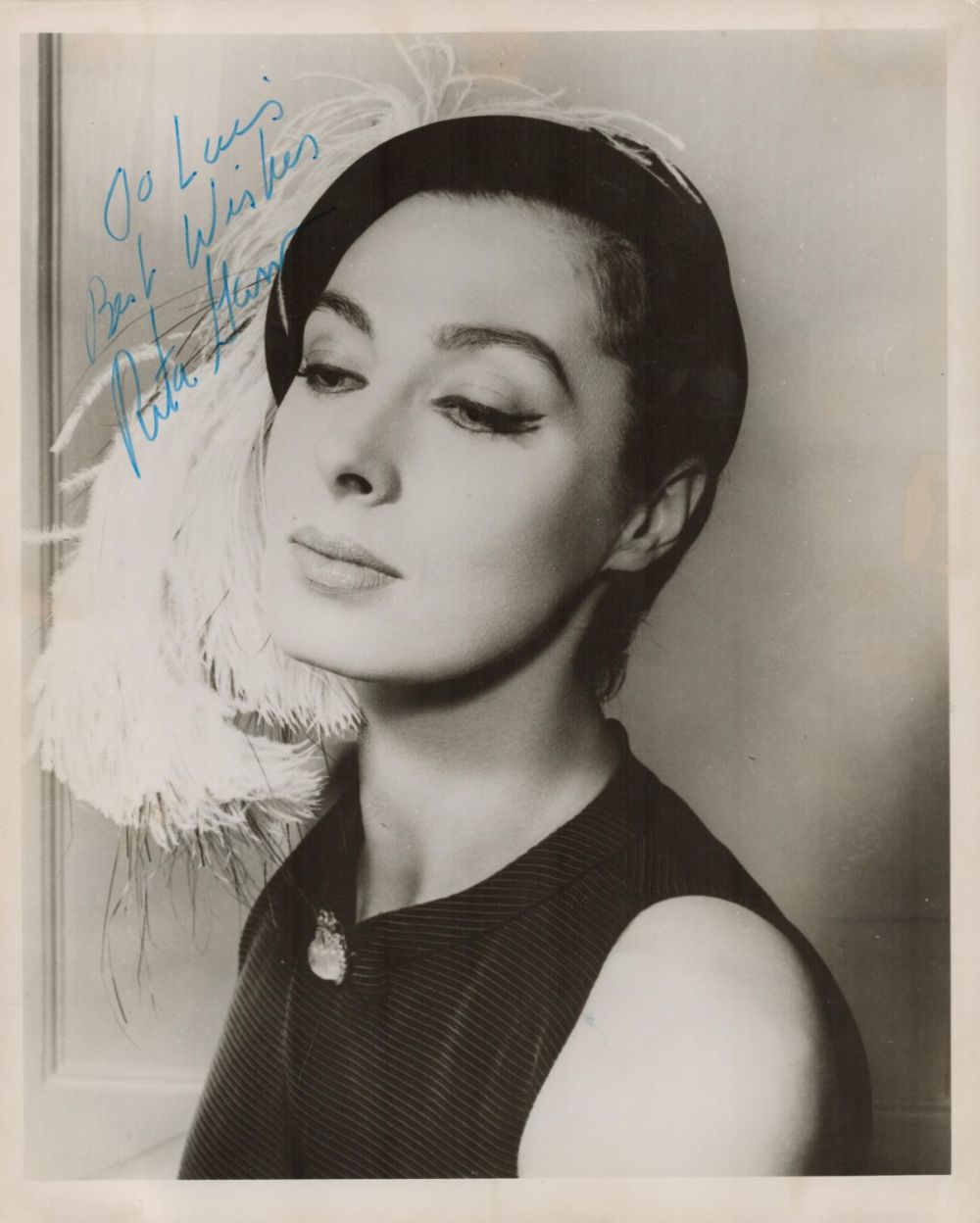 Lot 328: Rita Gam signed 10x8 vintage black and white...