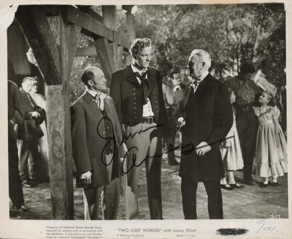 Lot 330: James Arness signed 10x8 Two Lost Worlds lobby...