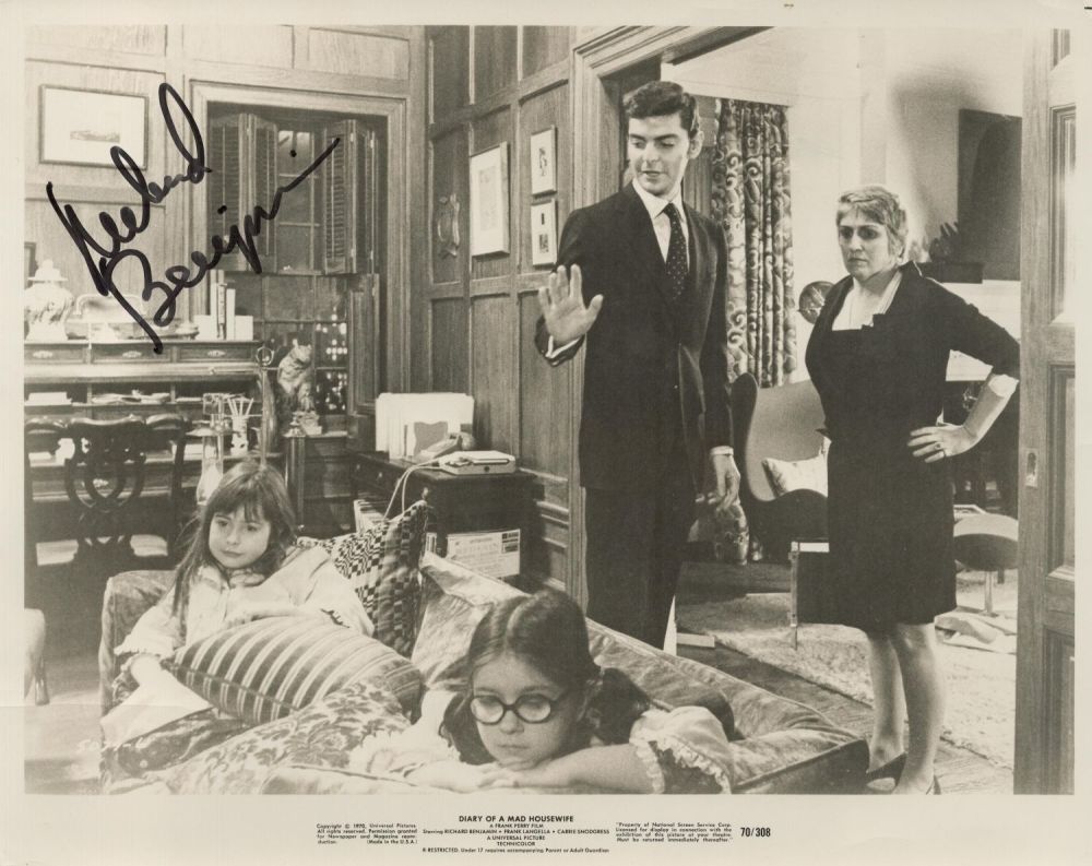 Lot 332: Richard Benjamin signed 10x8 vintage black and white...
