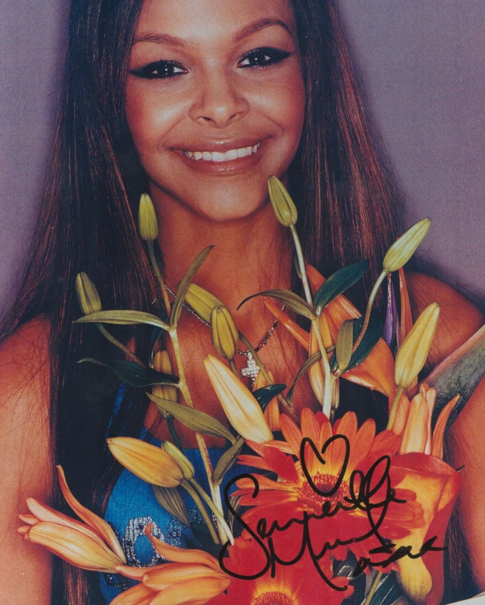 Lot 347: Samantha Mumba signed 10x8 colour photo. Good condition....