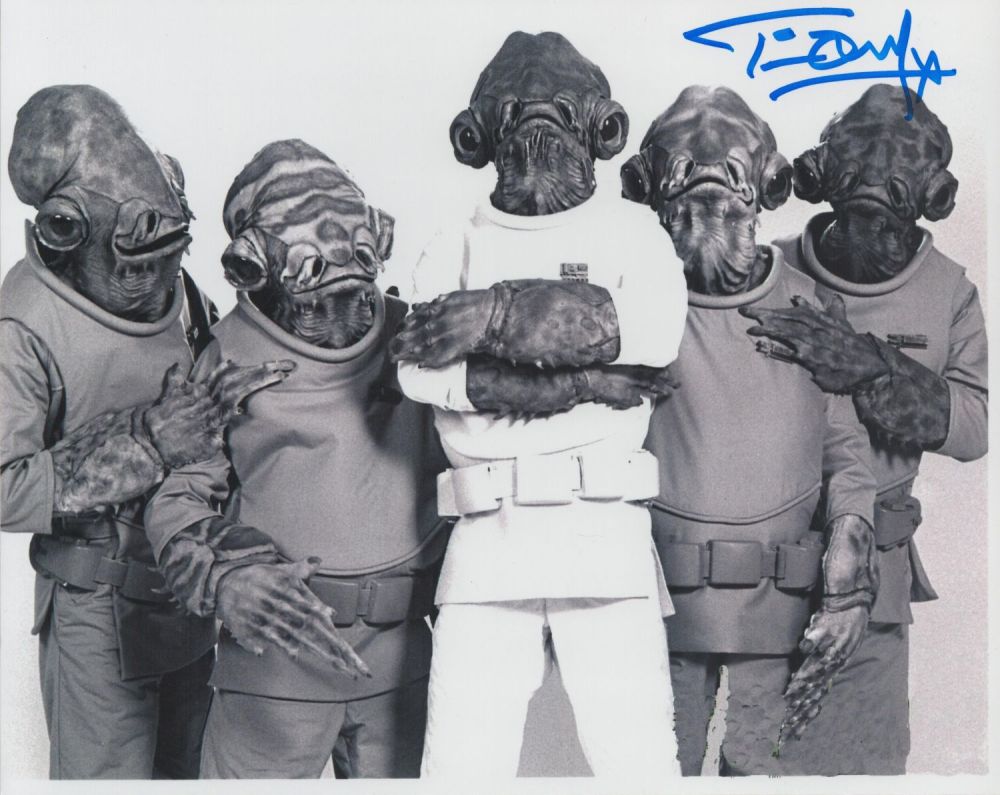 Lot 361: Tim Dry signed Star Wars 10x8 black and...