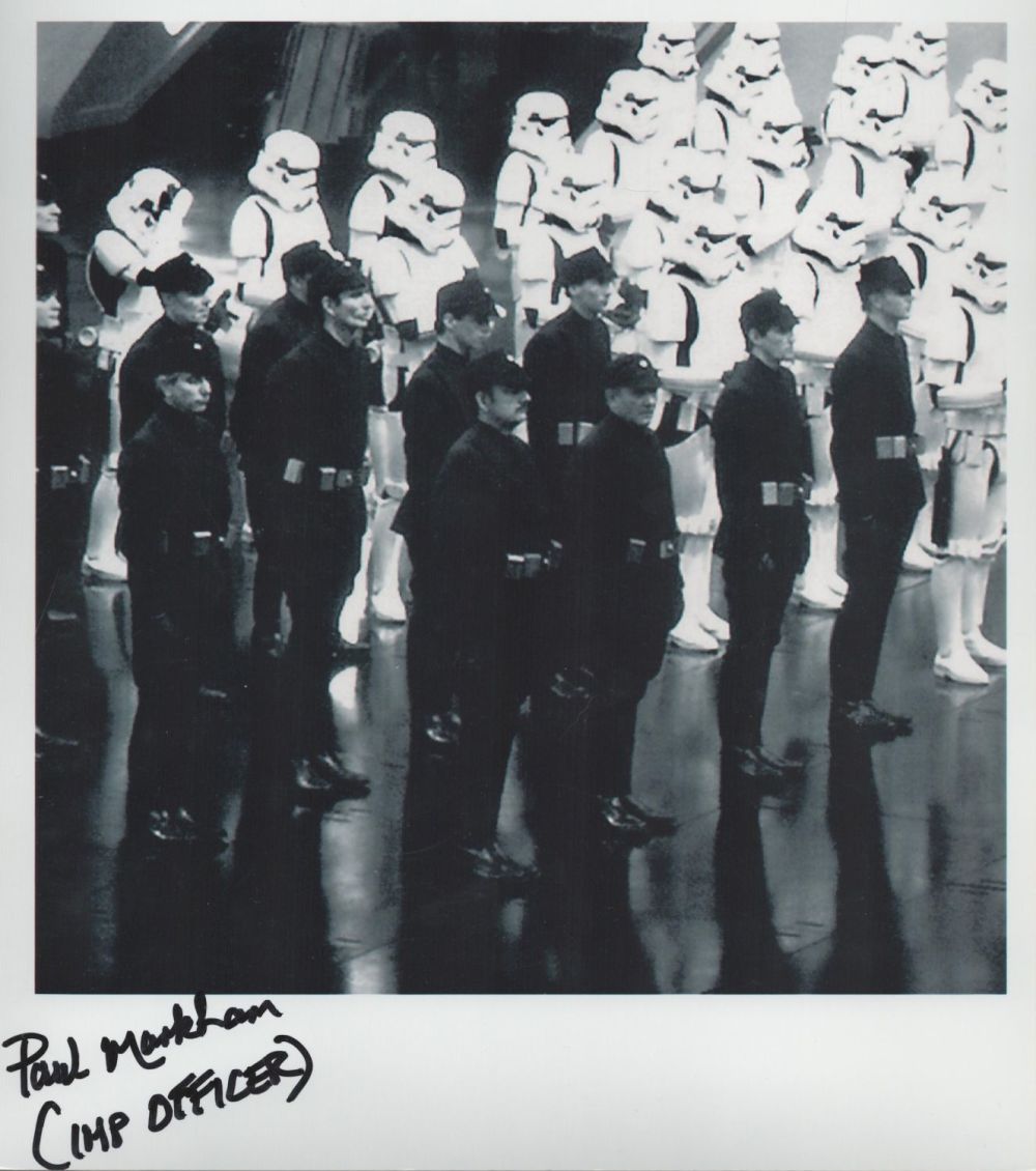 Lot 363: Paul Markham signed Star Wars 10x8 Black and...