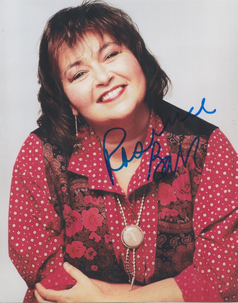 Lot 373: Roseanne Barr signed 10x8 colour photo. Good condition....