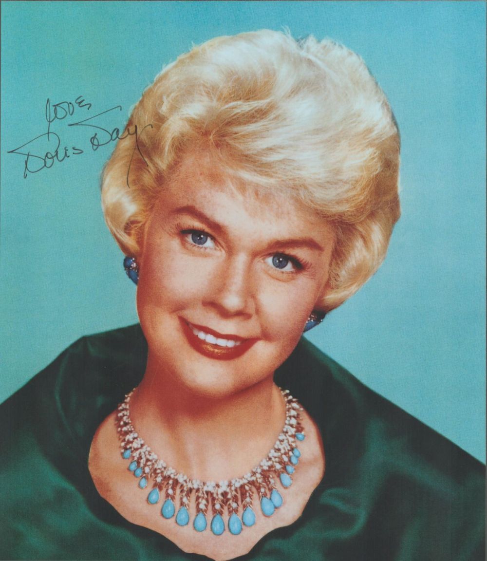 Lot 417: Doris Day signed 10x8 colour photo. Good condition....