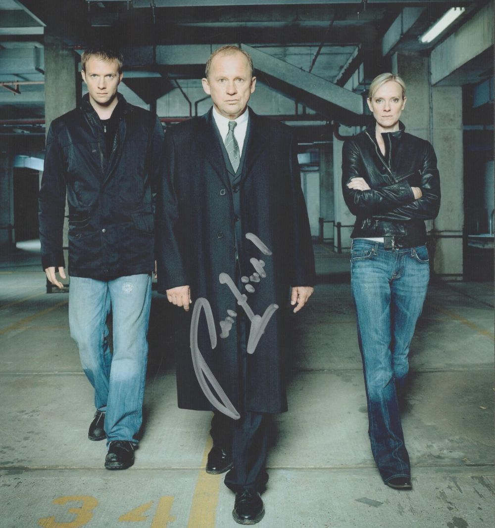 Lot 446: Peter Firth signed 10x8 colour photo. Good condition....