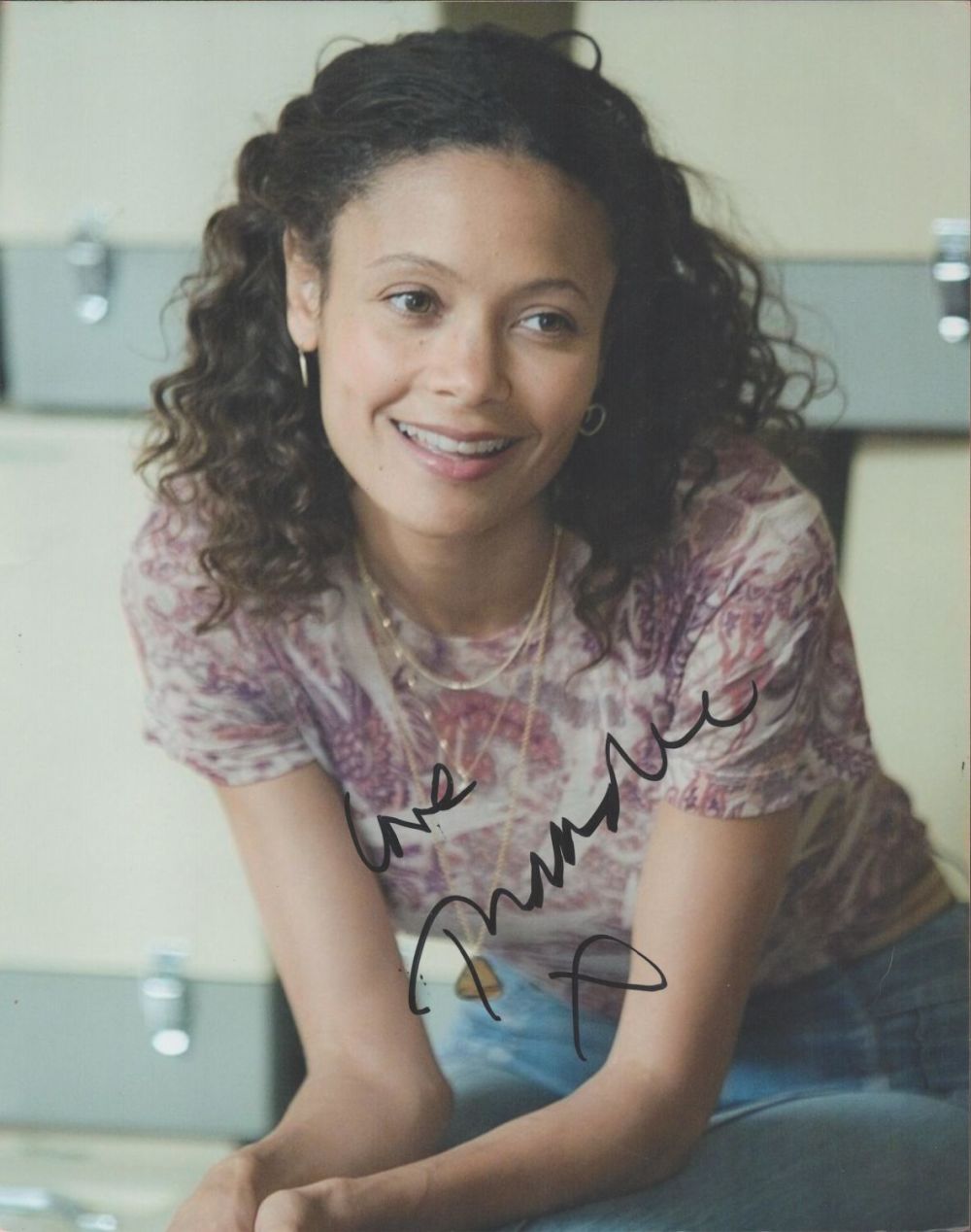 Lot 467: Thandie Newton signed 10x8 colour photo. Good condition....