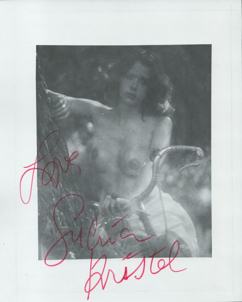 Lot 492: Sylvia Kristal signed naked 10x8 black and white...