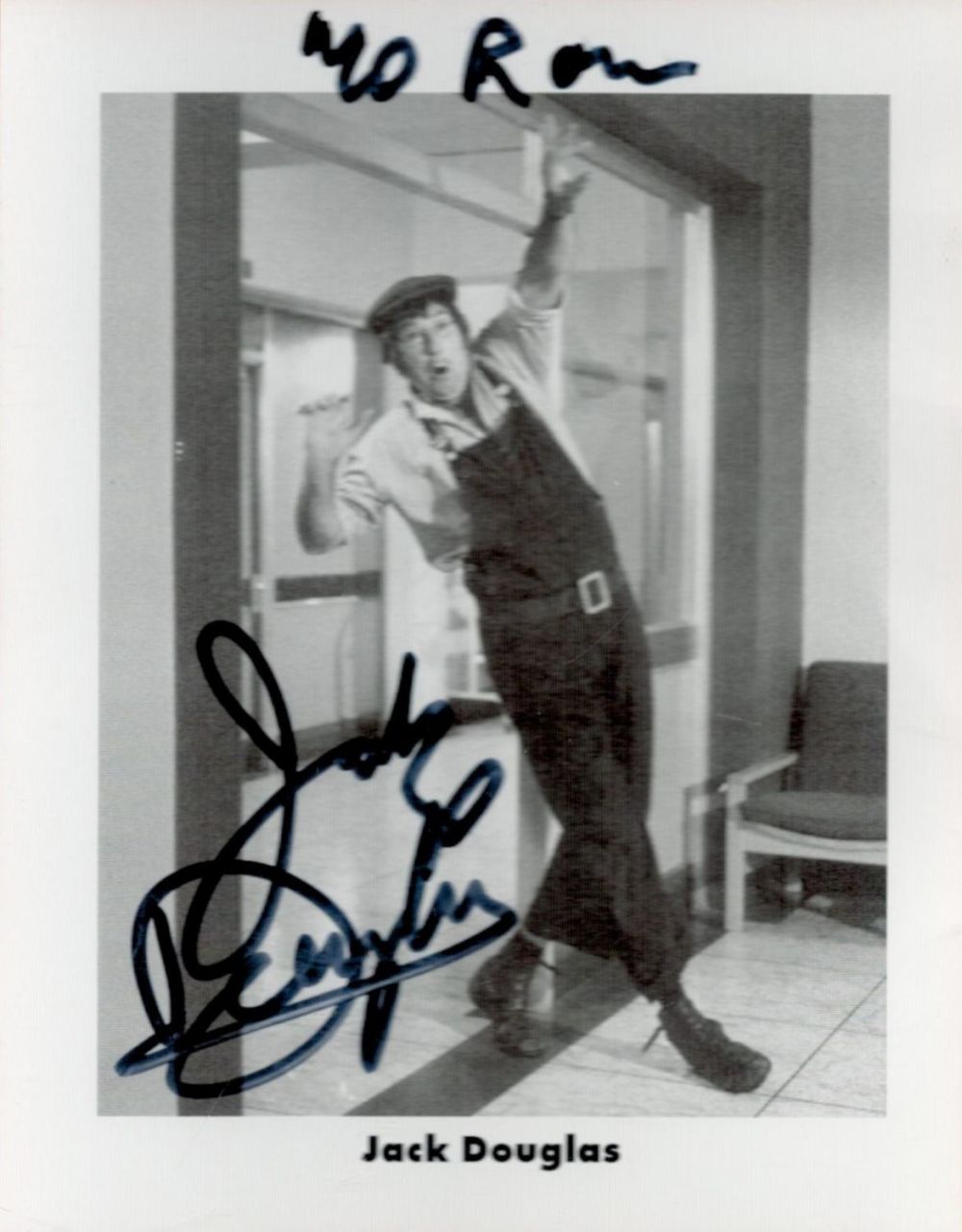 Lot 647: Jack Douglas signed 6x4 vintage black and white...