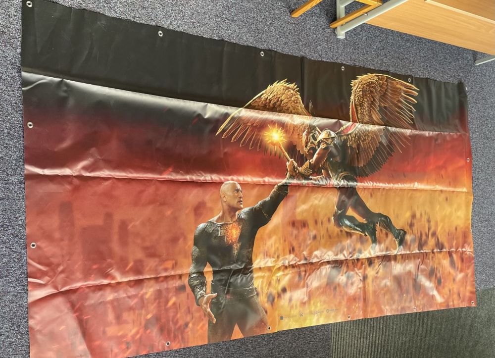 Lot 652: Black Adam 69x131 rolled premiere poster. Good condition....