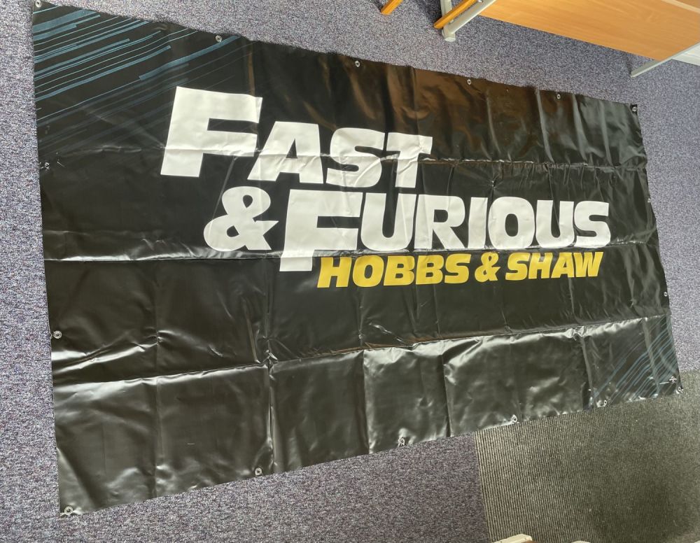Lot 654: Fast And Furious Hobbs and Shaw 69x134 rolled...