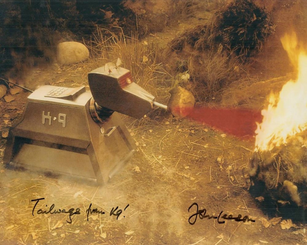 Lot 71: John Leeson signed K9 Dr Who 10x8 photo....