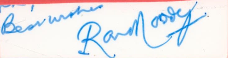 Lot 103: Ron Moody signed 1x3 signed small card. Moody...