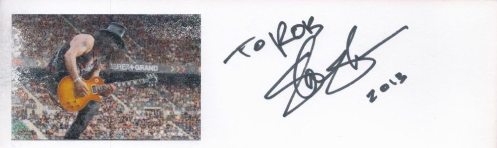 Lot 113: Slash lead guitarist for Guns and Roses signed...