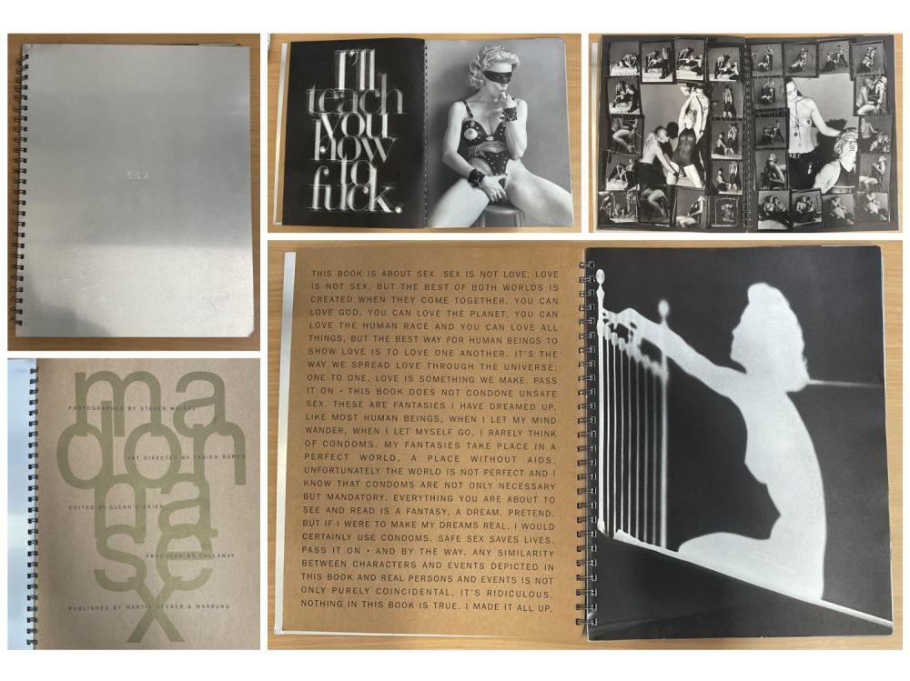 Lot 121: Madonna Erotic unsigned book titled Sex. Fantastic images...