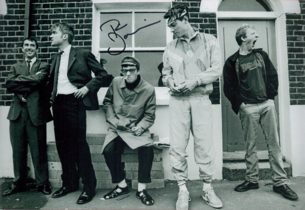 Lot 185: Phil Daniels signed Blur 12x8 black and white...