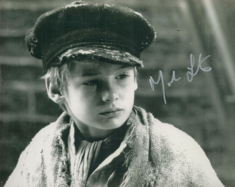 Lot 187: Mark Lester signed Oliver 10x8 black and white...
