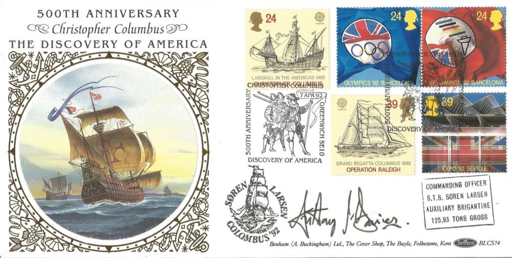 Lot 209: Anthony Davies signed 500th Anniversary The Discovery Of...