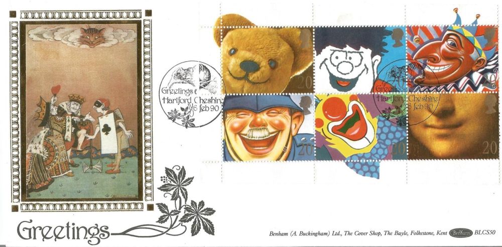 Lot 212: Greetings Benham Official FDC. BLCS50. 6/2/90 Hertford postmark....