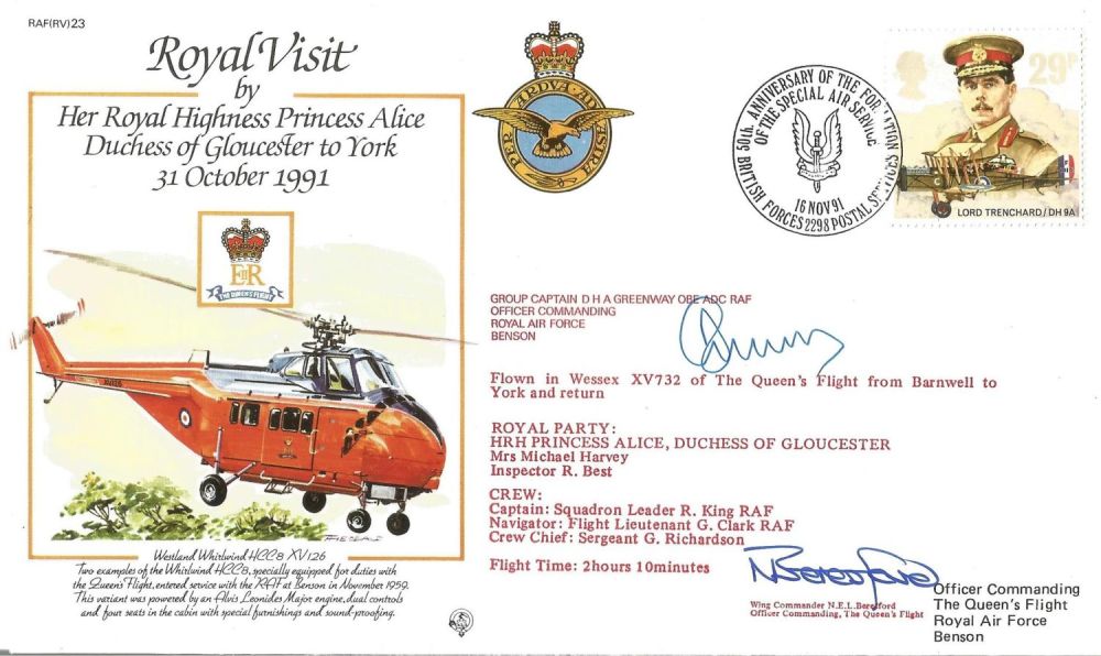 Lot 218: Wg Cmdr N E L Beresford signed Royal...