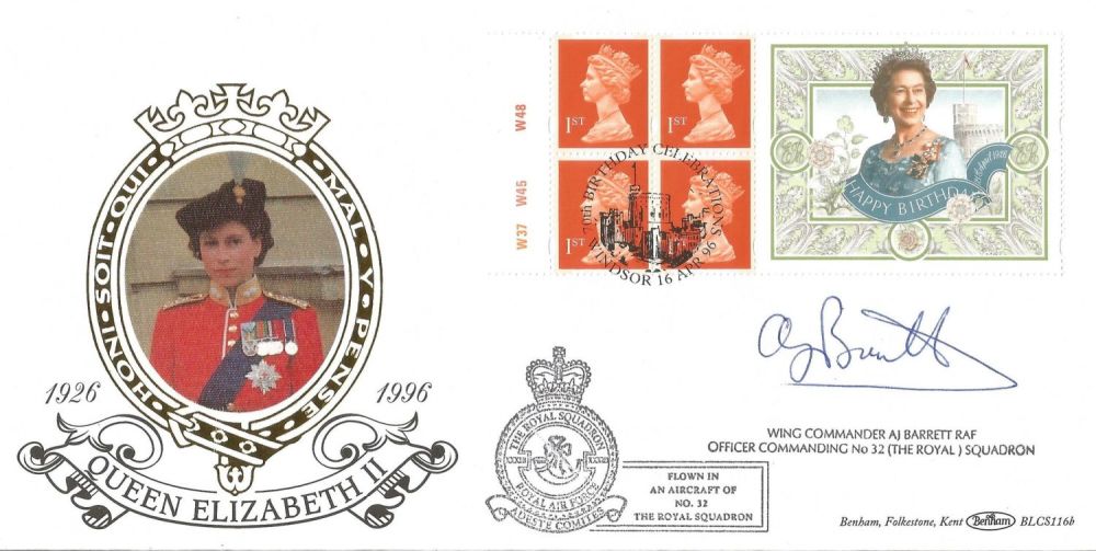 Lot 219: Wg Comm A J Barrett signed Queen Elizabeth...