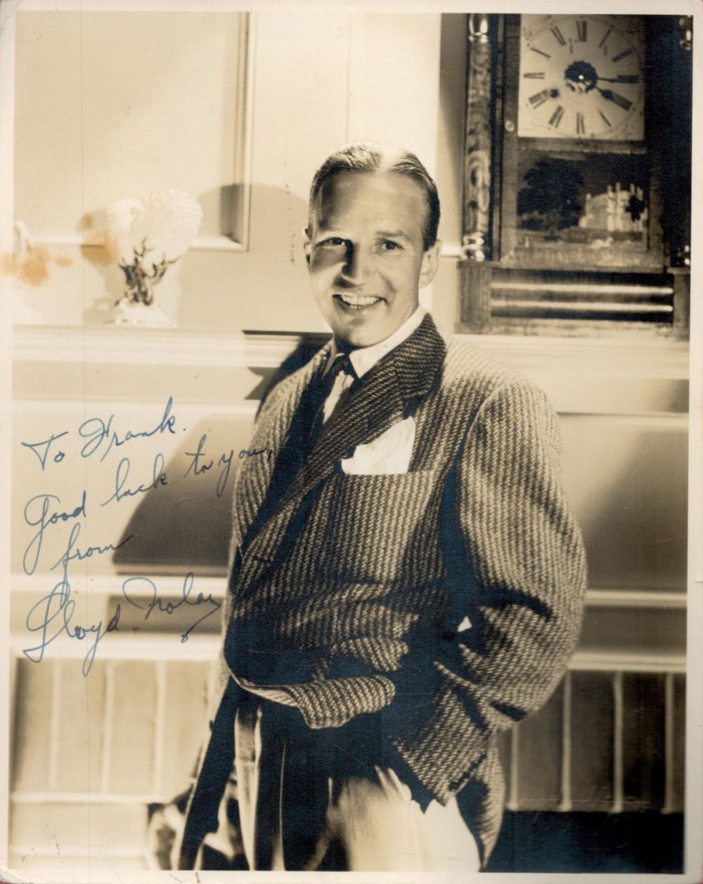 Lot 239: Lloyd Nolan Signed 10 X 8 inch Black...
