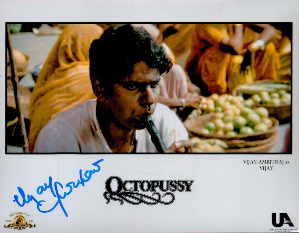 Lot 256: Vijay Amritraj signed 10x8 colour Octopussy promo photo....