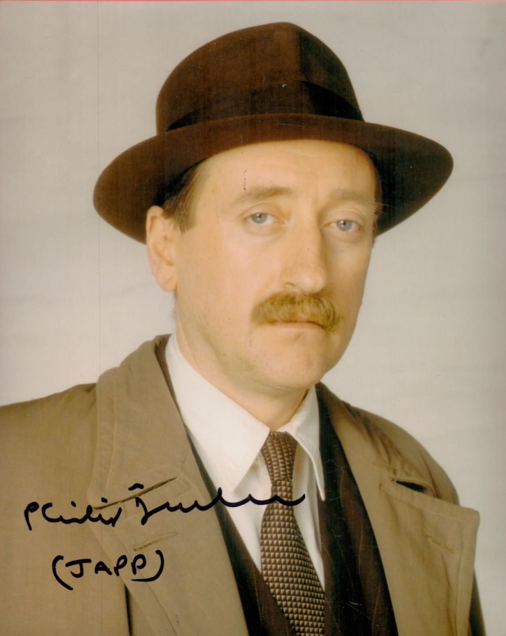 Lot 262: Philip Jackson (Inspector Japp) signed Poirot 10x8 colour...