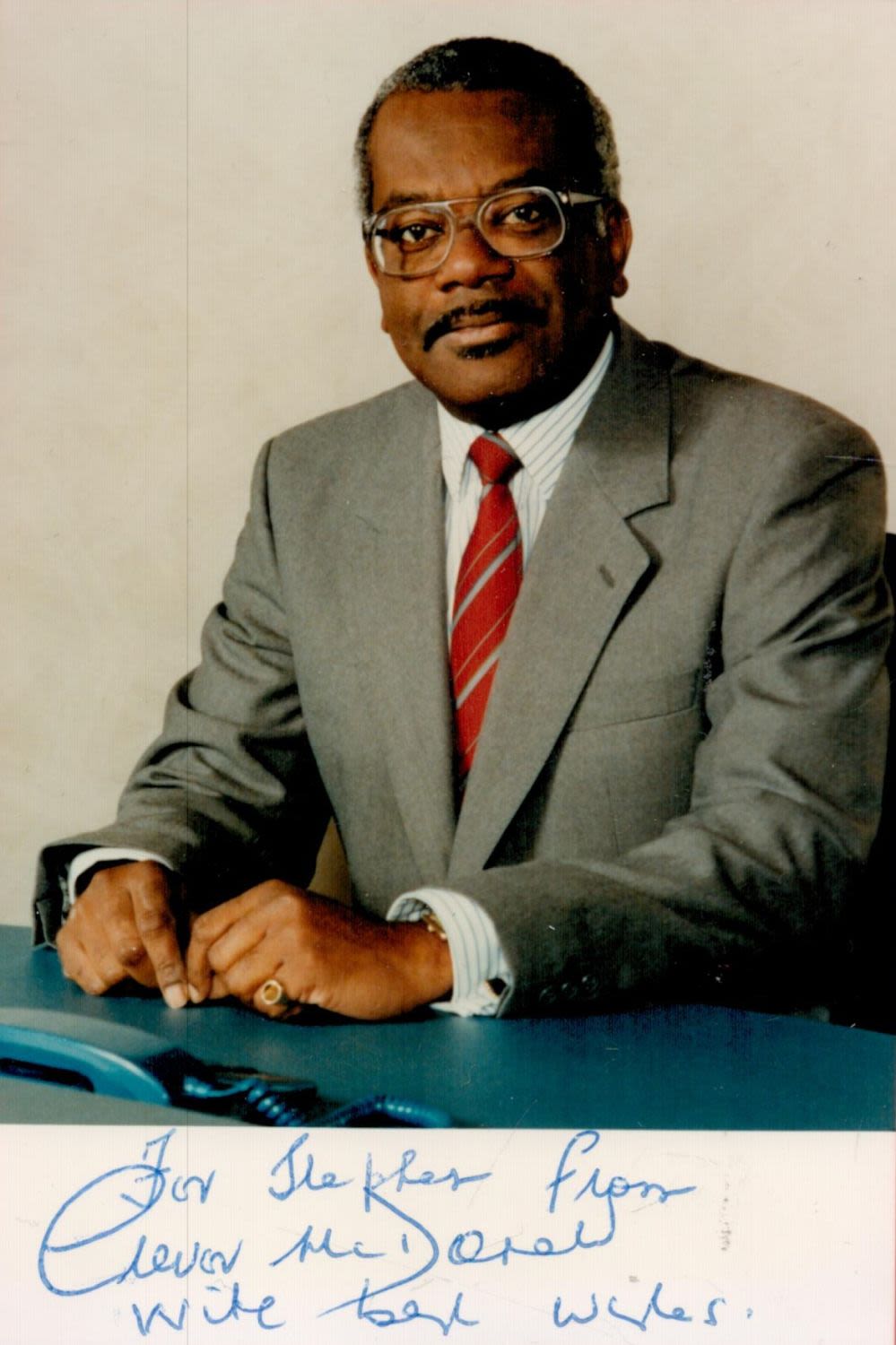 Lot 265: Sir Trevor McDonald Signed 6x4 inch Colour Photo....