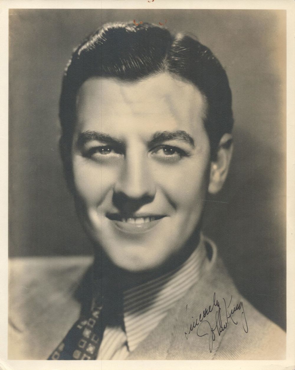 Lot 330: John King signed 10x8 vintage sepia photo with...