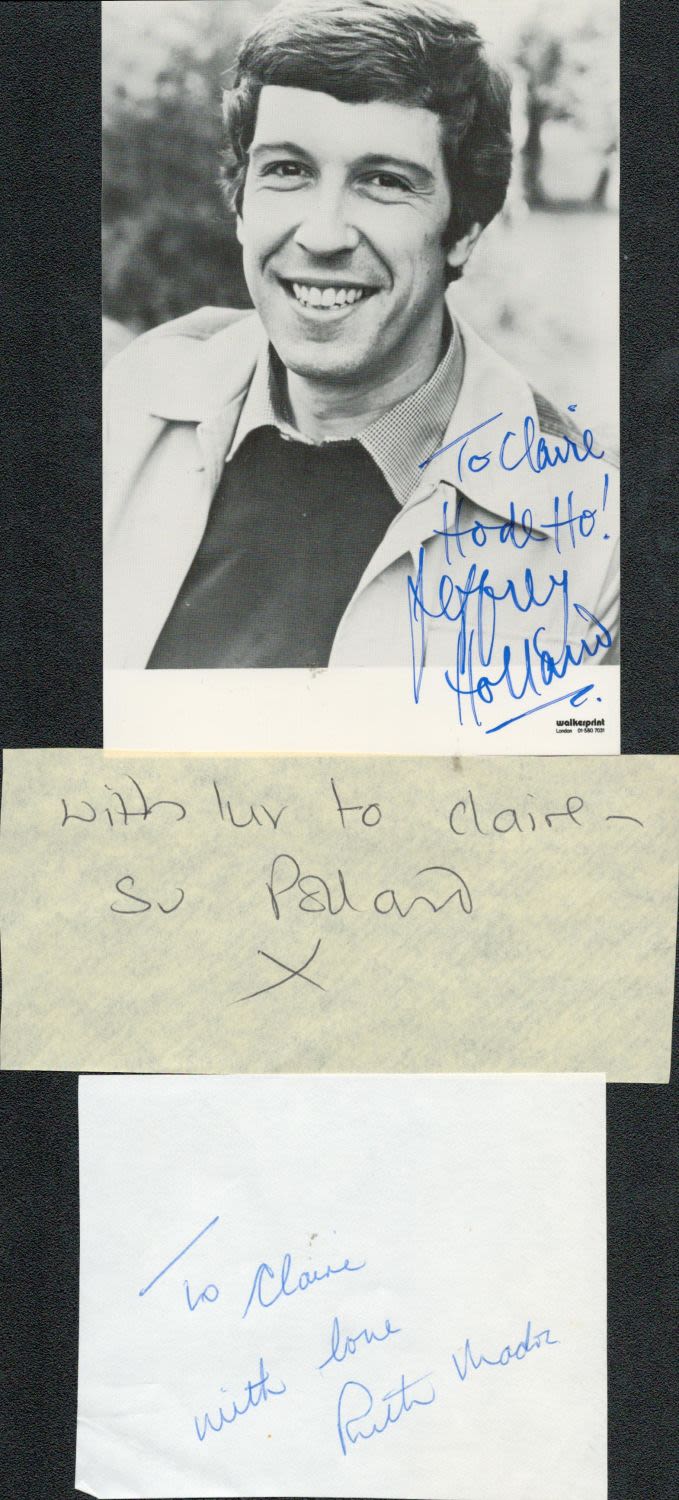 Lot 400: Hi de Hi actors Jeffrey Holland signed 6...